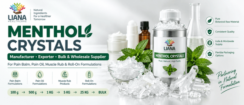 Menthol Crystals for Pain Oil & Muscle Balm Manufacturers